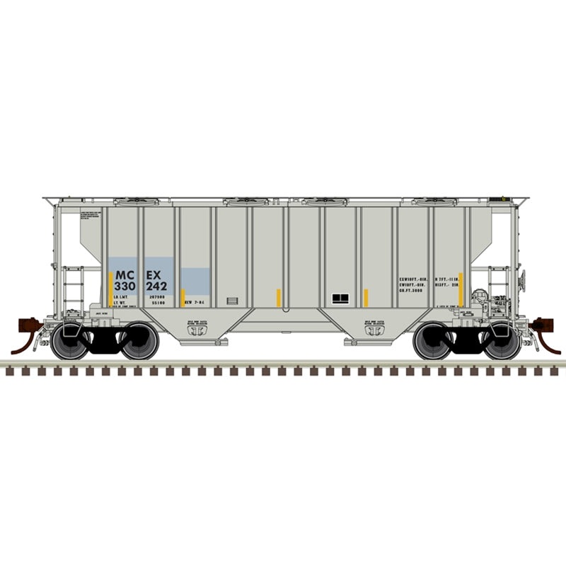 Atlas Master Plus 20007118 HO Scale Portec 3000 Covered Hopper Midwest Railcar MCEX 330224
