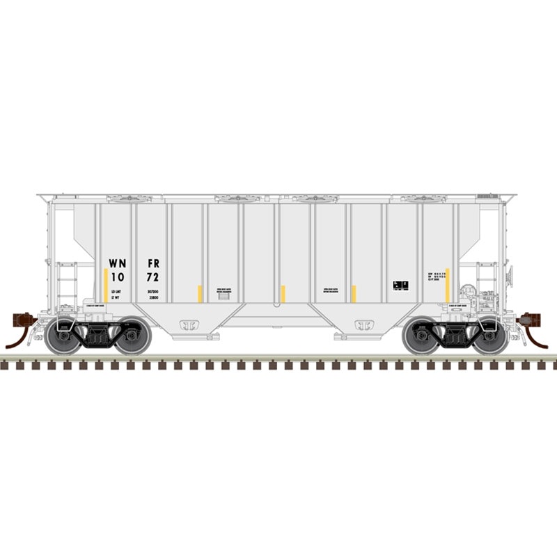 Atlas Master Plus 20007124 HO Scale Portec 3000 Covered Hopper WNFR 1072