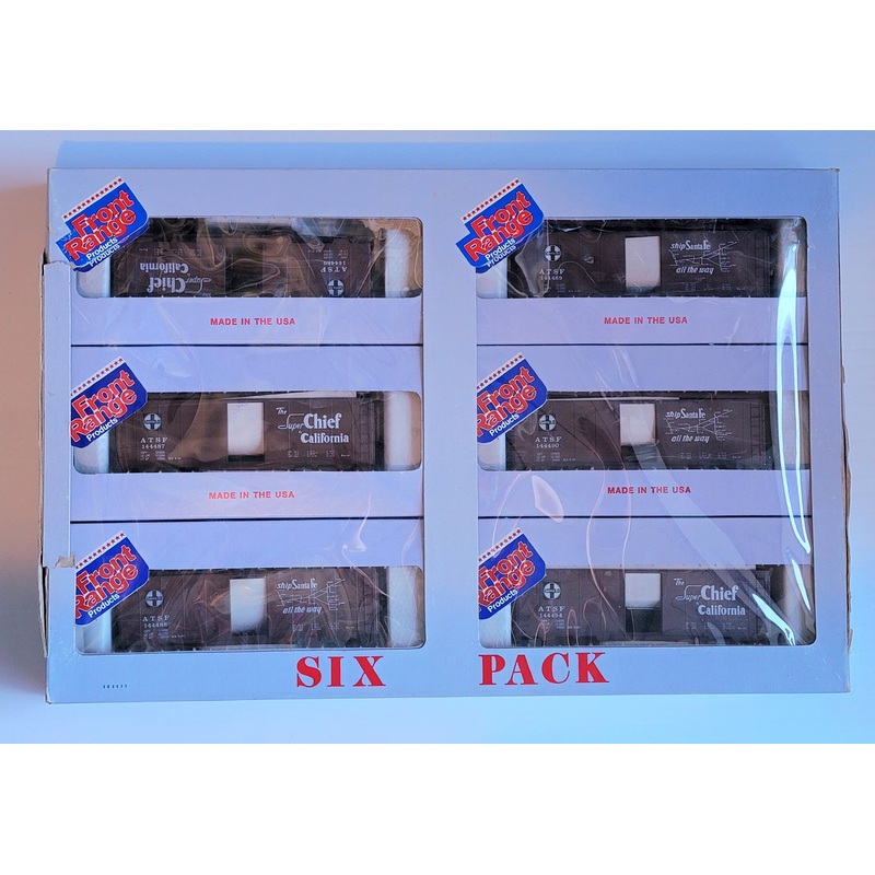 Front Range 46011 HO Scale 40' Boxcar Kit 6 Pack Santa Fe ATSF - NOS