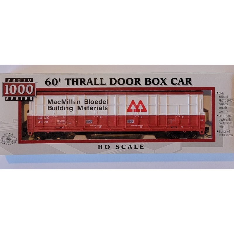 Proto 1000 433-23937 HO Scale 60' Thrall All-Door Boxcar LUNX 4329 - NOS