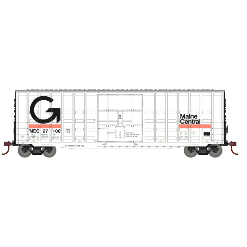 Roundhouse 88090 HO Scale 50' Waffle High Cube Boxcar Gilford MEC 27100