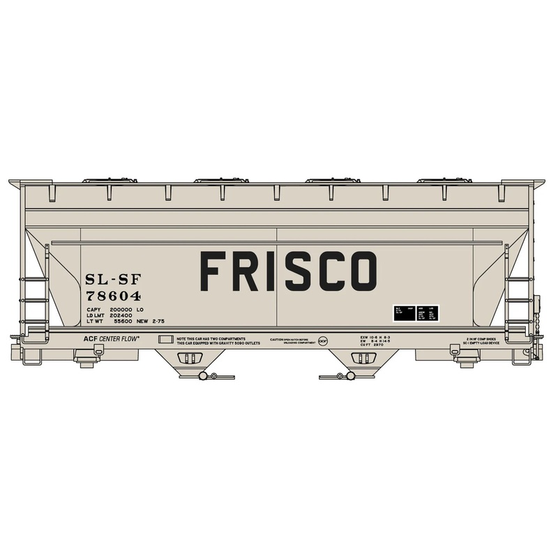 Accurail 2216 HO ACF 2-Bay Covered Hopper Kit FRISCO SLSF 78604