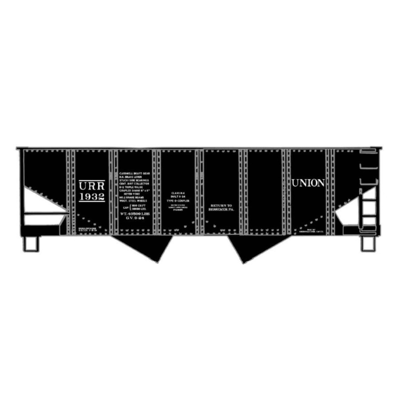 Accurail 81653 HO Scale USRA Twin Hopper Kit Union Railroad 8640 (Early Scheme)