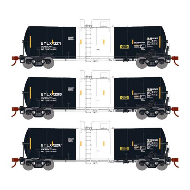 Athearn 16349 HO Scale 16k Clay Slurry Tank Car UTLX 3 Pack #1