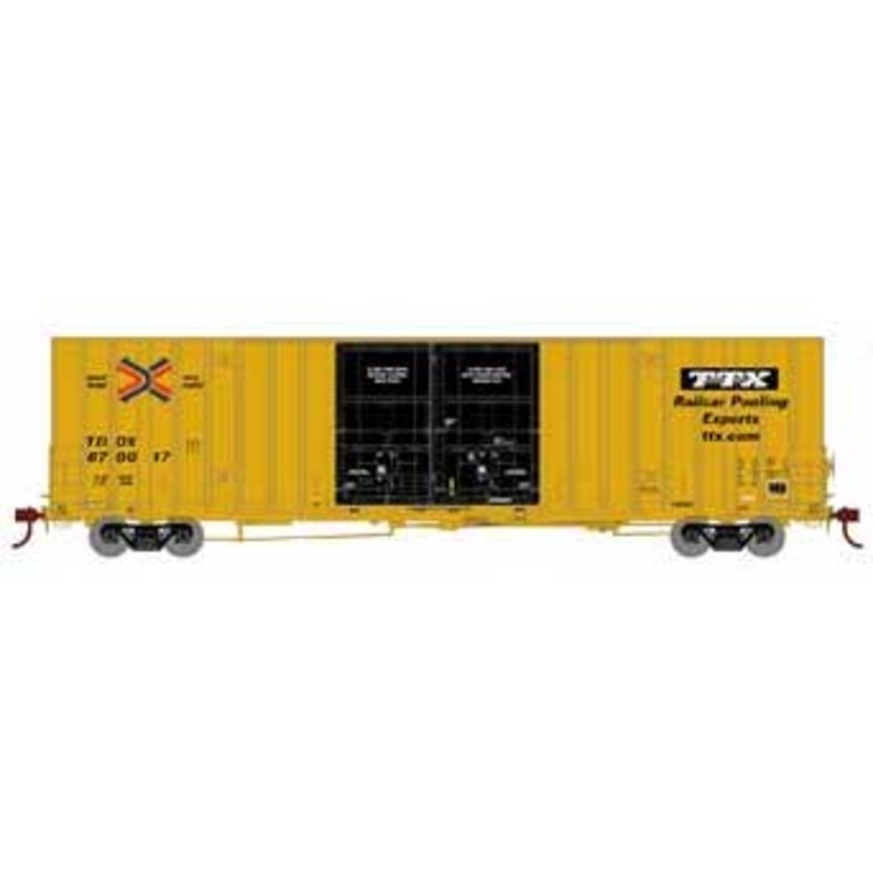 Athearn 75329 HO Scale 60' Gunderson Double Door Hi-Cube Boxcar TTX TBOX 670017