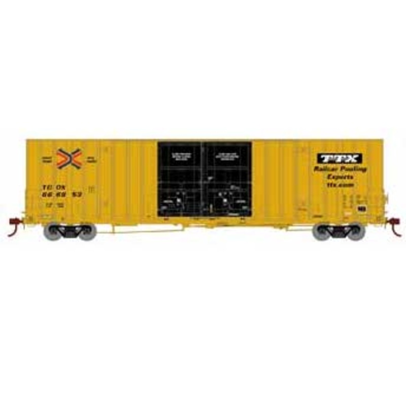 Athearn 75330 HO Scale 60' Gunderson Double Door Hi-Cube Boxcar TTX TBOX 666853