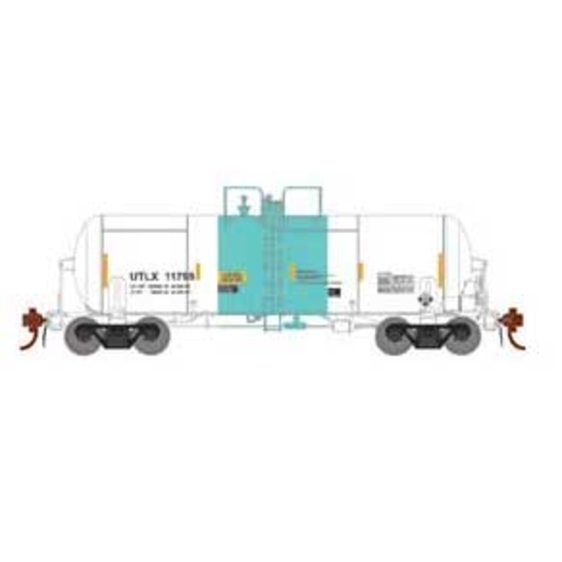Athearn Genesis G25636 HO Scale 13,600 Gallon Acid Tank Car White & Green UTLX 11799