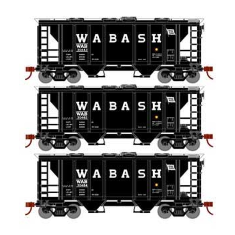 Athearn HO Scale 15426 PS-2 2003 Covered Hopper Wabash WAB 3 Pack