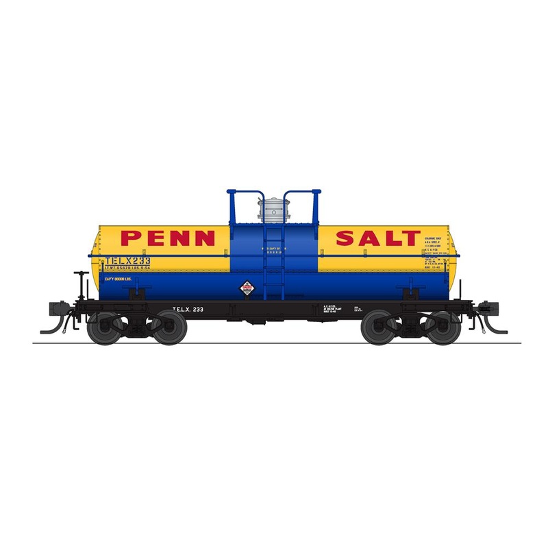 BLI 7668 HO Scale 6000 Gallon Tank Car UTLX/Penn Salt Late 1950s Variety 2 Pack C