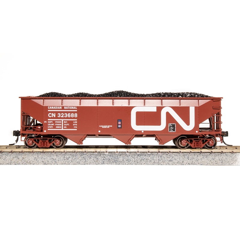 Broadway Limited Imports 7373 HO Scale AAR 70 Ton Triple Hopper Canadian National CN 4 Pack