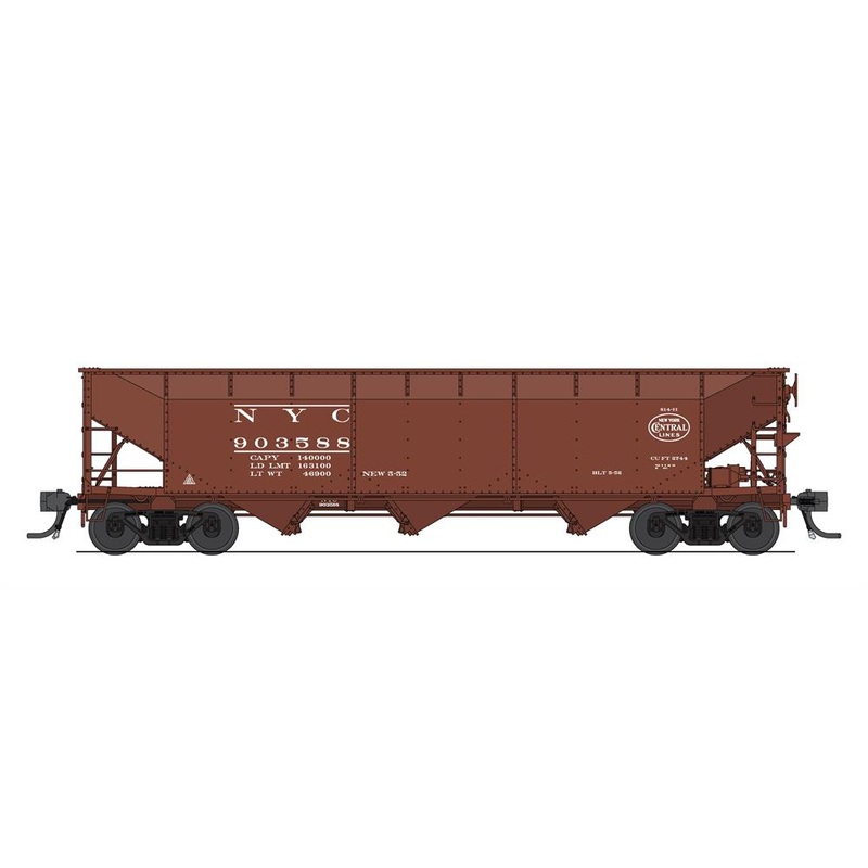 Broadway Limited Imports 7376 HO Scale AAR 70 Ton Tripple Hopper New York Central NYC 4 Pack