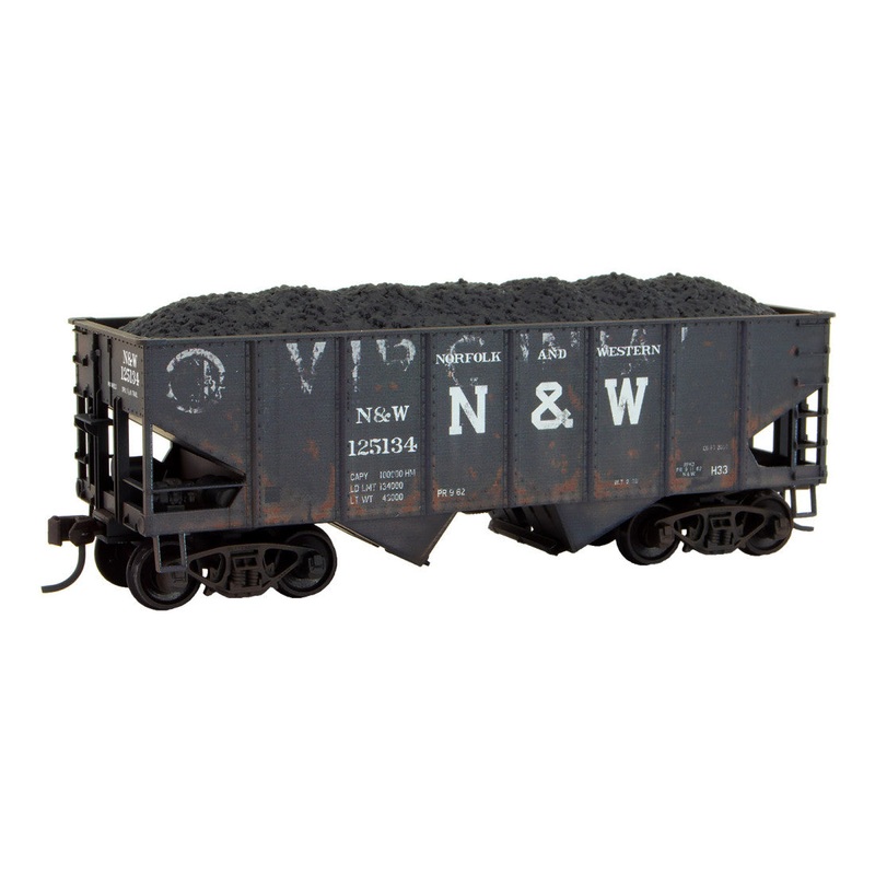 Micro-trains 2500-001 HO Scale Grit-N-Grime 2 Bay Open Hopper Kit Ex-VGN N&W 125134