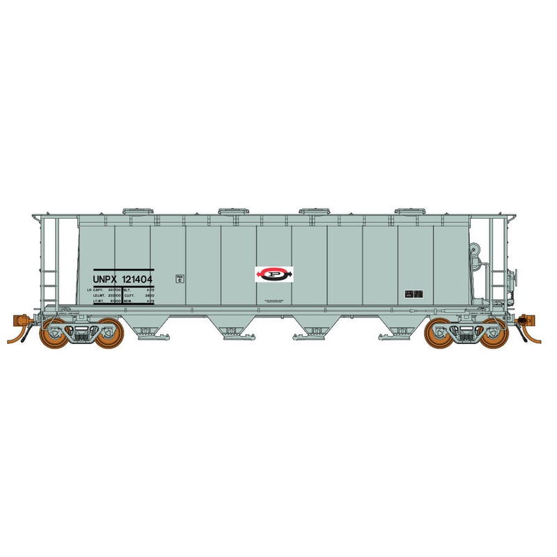 Rapido Trains 127010 HO Scale 3800 Cylindrical Hopper Procor Flying P Car # Varies
