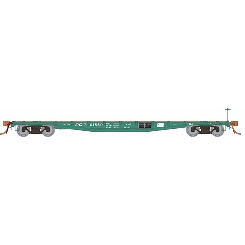 Rapido Trains 138004A HO Scale F30A 50' Flatcar Penn Central PC # Varies