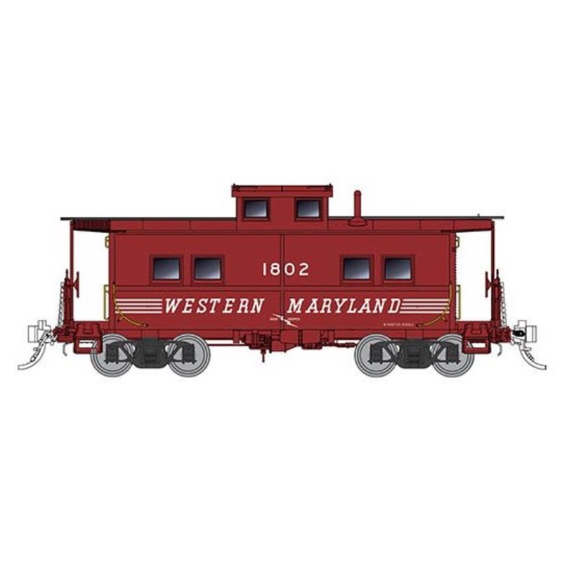 Rapido Trains 144026 HO Scale Northeastern Style Steel Caboose Speed Western Maryland WM 1869