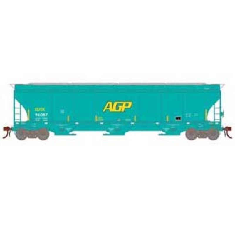 Athearn Genesis G97148 HO Scale Trinity 3 Bay Covered Hopper Ex-AGP DJTX 96087
