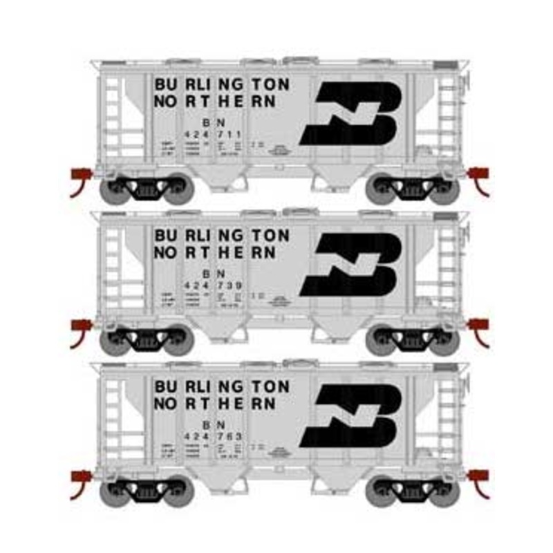 Athearn HO Scale 15417 PS-2 2003 Covered Hopper Burlington Northern BN 3 Pack