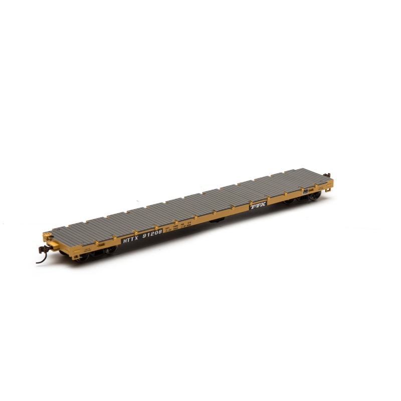 Athearn HO Scale 97844 60' Flatcar Trailer Train "1990's Logo" HTTX 91208