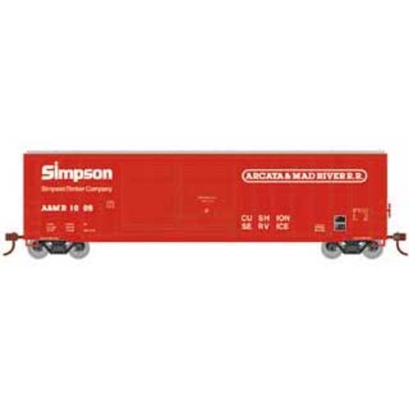 Athearn HO Scale 98510 50' FMC Offset Double Door Boxcar "Simpson" Arcata & Mad River A&MR 1009
