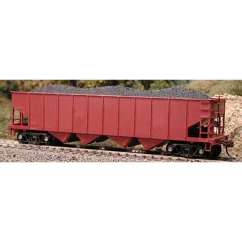 Bowser 54049 HO Scale H21 4 Bay Open Hopper Kit Oxide Red Undecorated - NOS