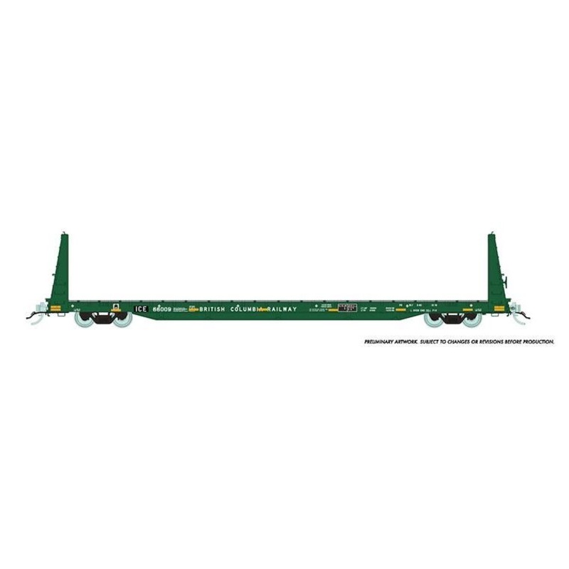 Rapido Trains 147010A HO Scale 62' Bulkhead Flatcar (Ex-BN) Iowa Chicago Eastern IC&E # Varies