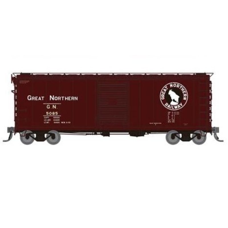 Rapido Trains 155005A HO Scale 40' Boxcar Great Northern "Mineral Red  with  Late IDNE" GN #s Vary