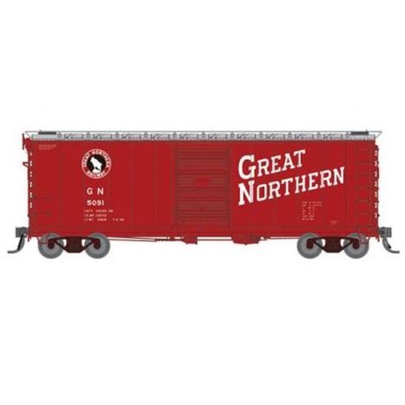 Rapido Trains 155006A HO Scale 40' Boxcar Great Northern "Chinese Red  with  Late IDNE" GN #s Vary