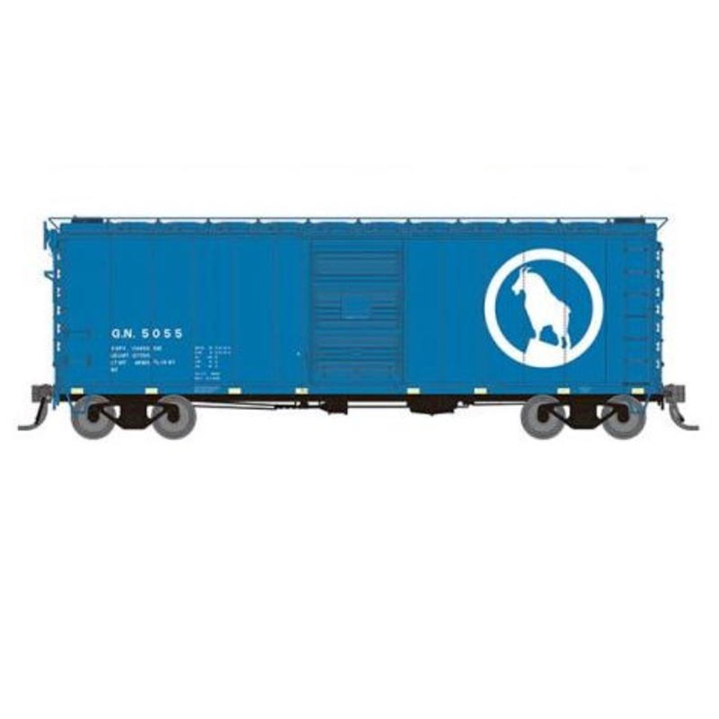 Rapido Trains 155007A HO Scale 40' Boxcar Great Northern "Big Sky Blue  with  Late IDNE" GN #s Vary