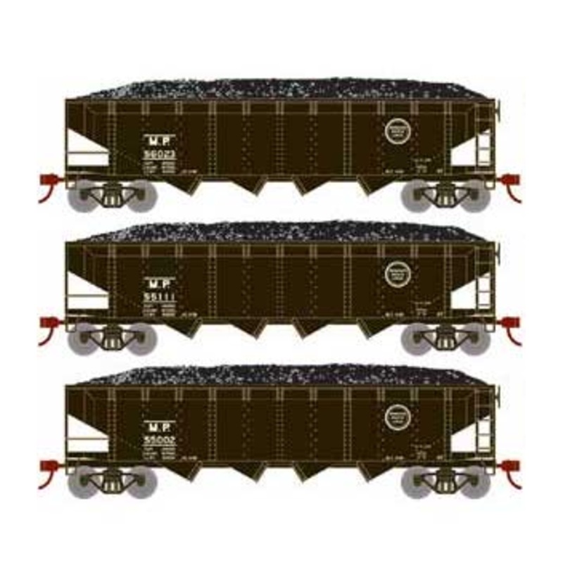 Roundhouse 88182 HO Scale 40' Offset Open Hopper Missouri Pacific MP 3 Pack