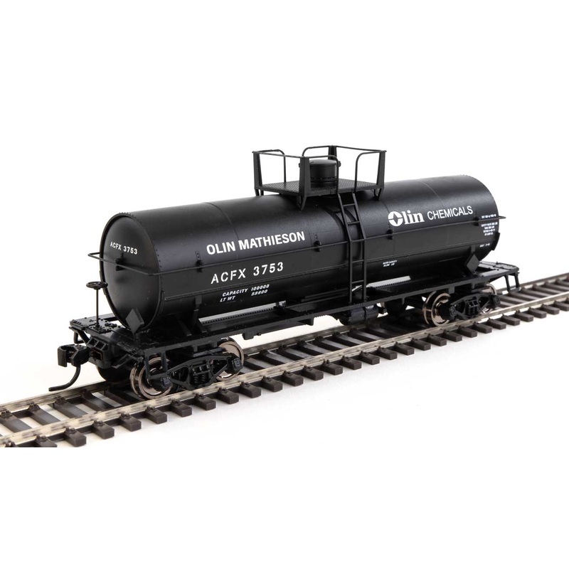 Walthers Mainline 910-48013 HO Scale 36' Chemical Tank Car Olin ACFX 3753