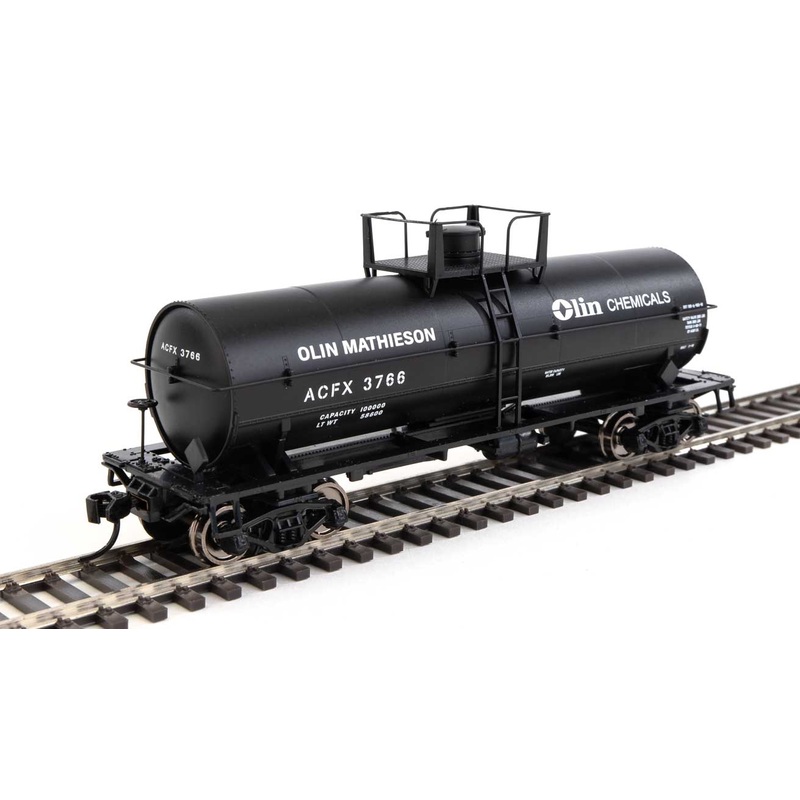 Walthers Mainline 910-48014 HO Scale 36' Chemical Tank Car Olin ACFX 3766