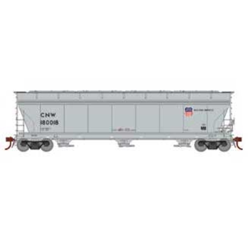 Athearn Genesis G15434 HO Scale ACF 4600 3 Bay Covered Hopper UP/C&NW 180018