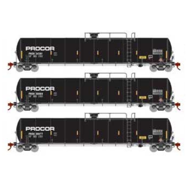 Athearn Genesis G25586 HO Scale 33,900 Gallon LPG Tank Car Procor PROX 3 Pack #1