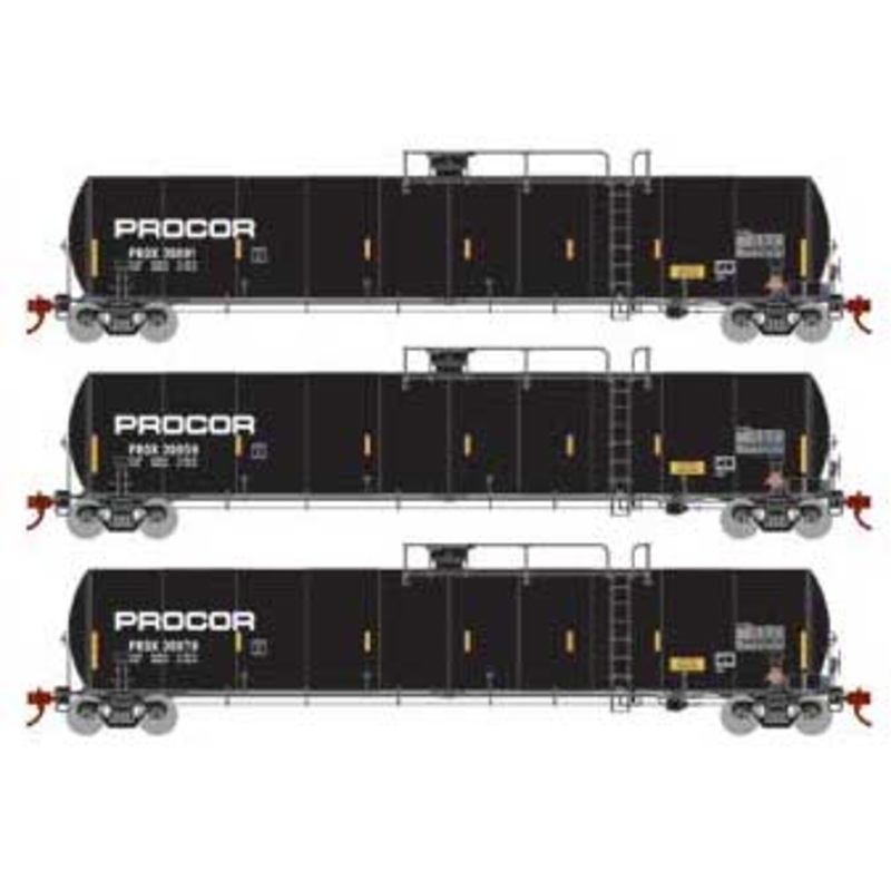 Athearn Genesis G25587 HO Scale 33,900 Gallon LPG Tank Car Procor PROX 3 Pack #2