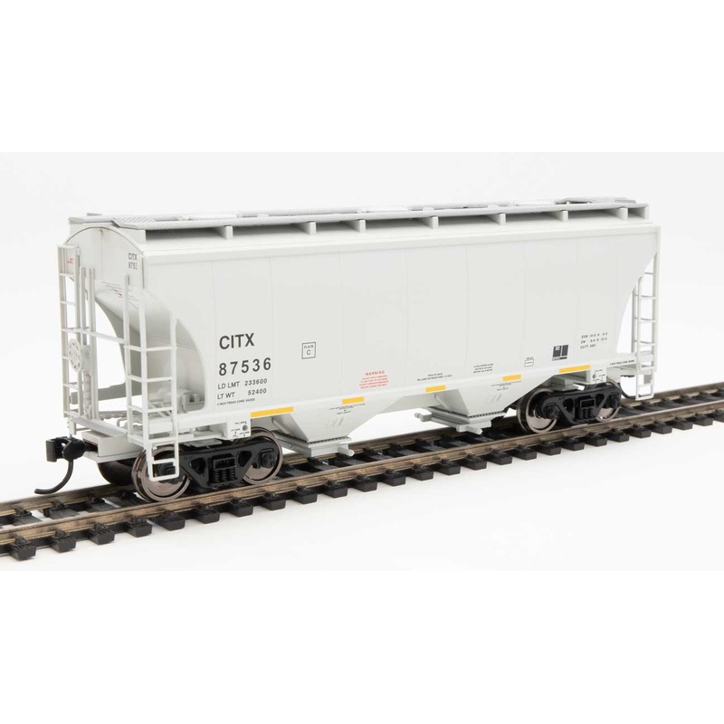 Walthers 910-7569 HO 39' Trinity 3281 2 Bay Covered Hopper CIT Group CITX 87536