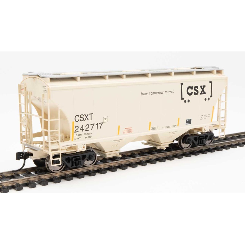 Walthers 910-7577 HO 39' Trinity 3281 2 Bay Covered Hopper Boxcar Logo CSXT 242717