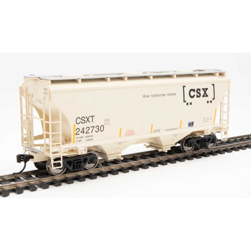 Walthers 910-7579 HO 39' Trinity 3281 2 Bay Covered Hopper Boxcar Logo CSXT 242730