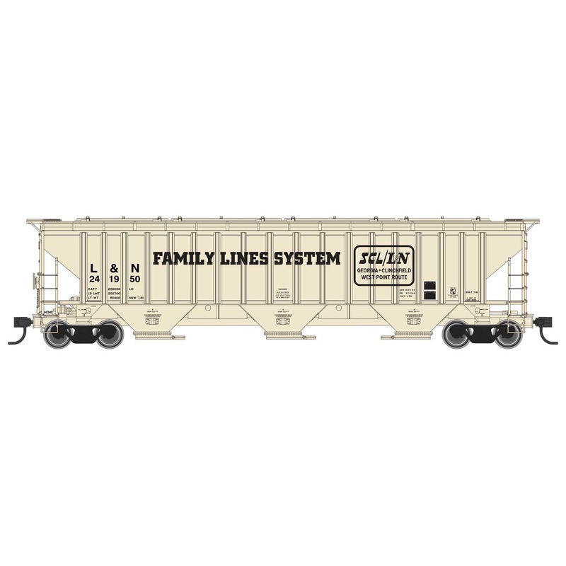 Walthers Mainline 910-49024 HO Scale 57' Trinity 4750 3-Bay Covered Hopper L&N 242176