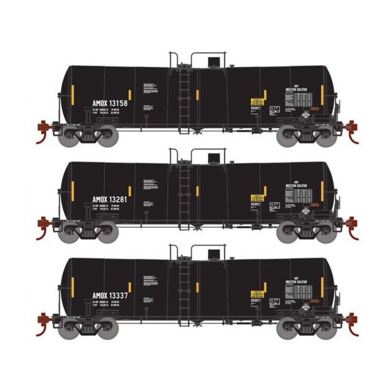 Athearn RTR 16407 HO Scale 16k Clay Slurry Tank Car Amoco AMOX 3 Pack