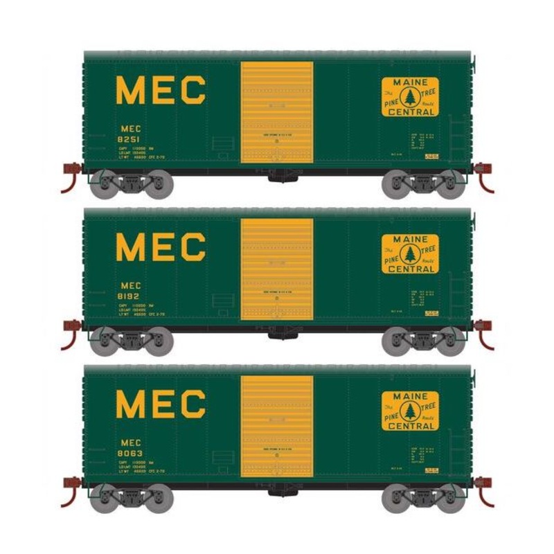Athearn RTR 67974 HO Scale 40' Modernized Boxcar Maine Central MEC 3 Pack