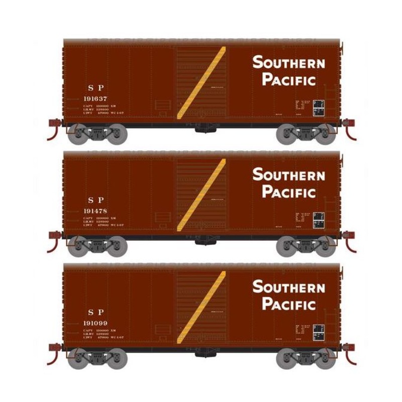 Athearn RTR 69441 HO Scale 40' Modernized Boxcar Southern Pacific SP 3 Pack