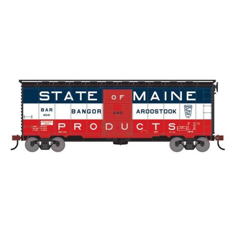 Athearn RTR 75334 HO Scale 40' Single Door Boxcar Bangor & Aroostook BAR 4041