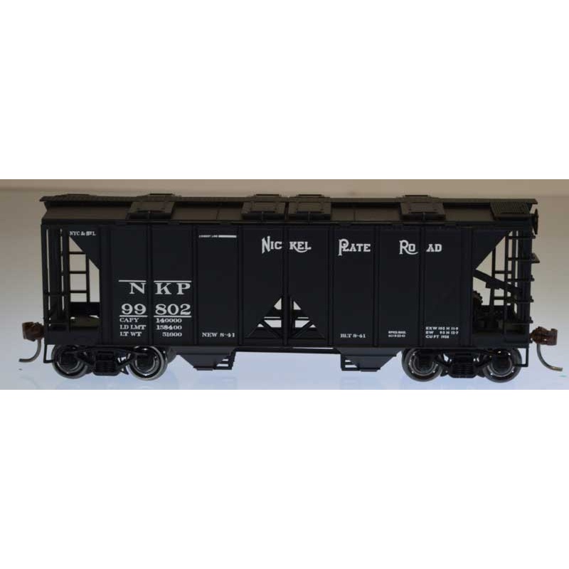 Bowser 56485 HO Scale 70 Ton 2 Bay Covered Hopper Kit NKP 99805 - NOS
