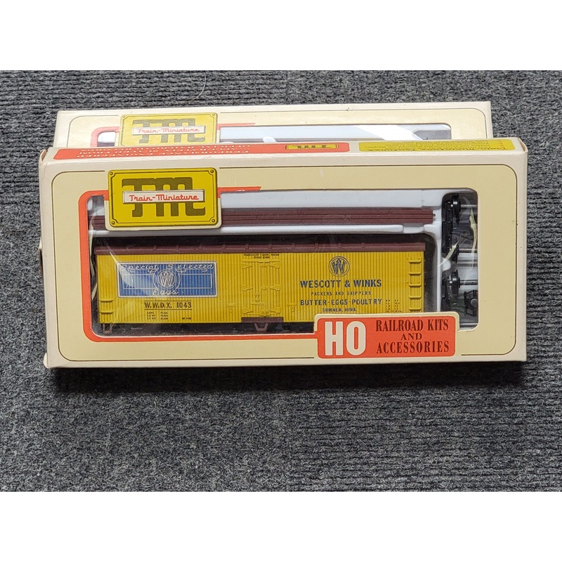 Train Miniature 8103 HO Scale 40' Wood Reefer Kit Wescot and Winks WWDX 1043 - NOS