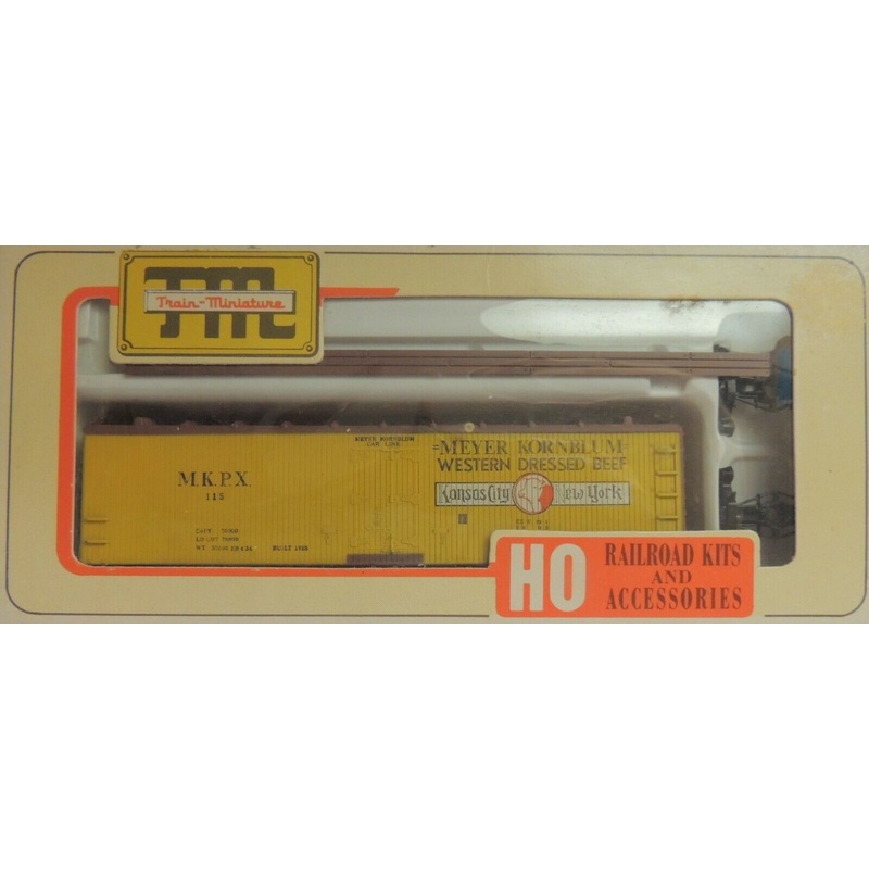 Train Miniature 8106 HO Scale 40' Wood Reefer Kit Kornblum Beef MKPX 115 - NOS
