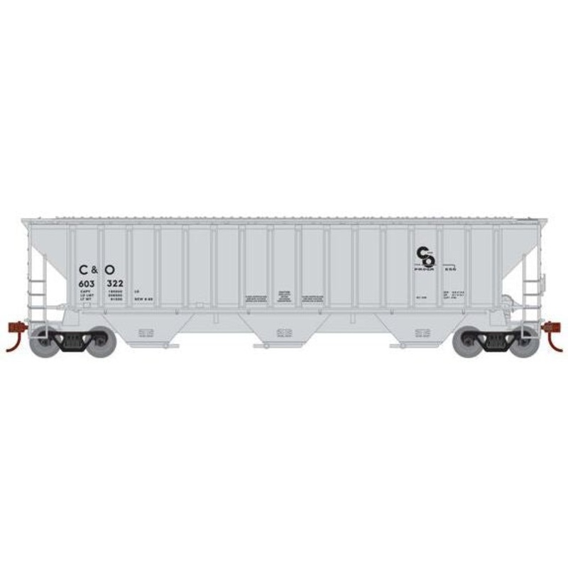 Athearn RTR 22267 HO Scale PS 4740 Covered Hopper Chesapeake & Ohio C&O 603322