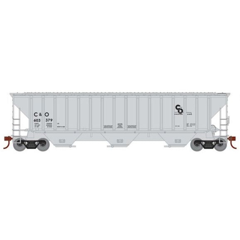 Athearn RTR 22268 HO Scale PS 4740 Covered Hopper Chesapeake & Ohio C&O 603379