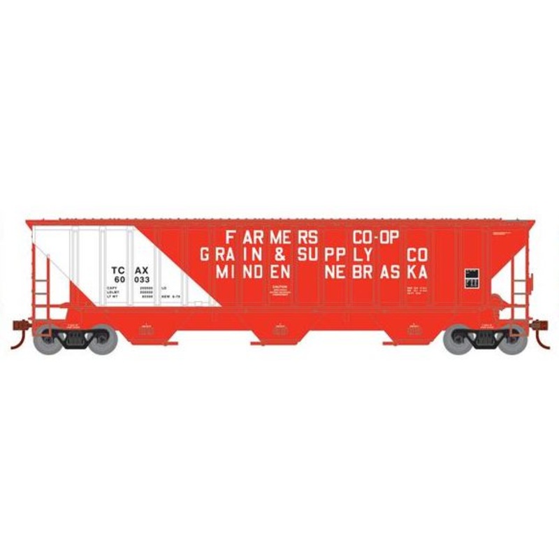 Athearn RTR 22276 HO Scale PS 4740 Covered Hopper Farmer's Co-op TCAX 60033