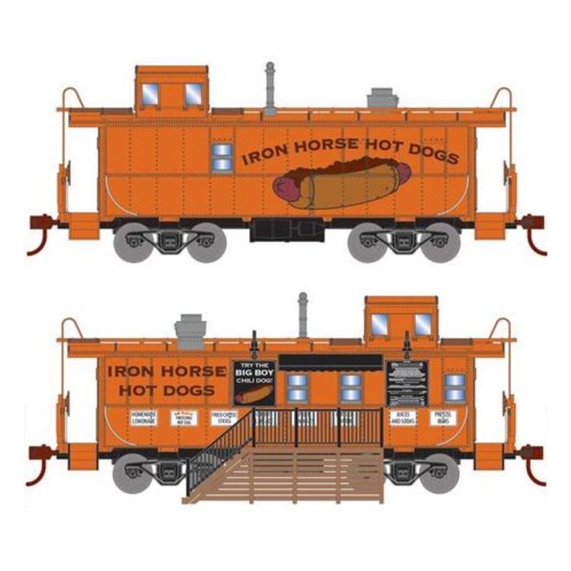 Athearn RTR 74040 HO Scale Concession Cupola Caboose Set Iron Horse Hot Dogs