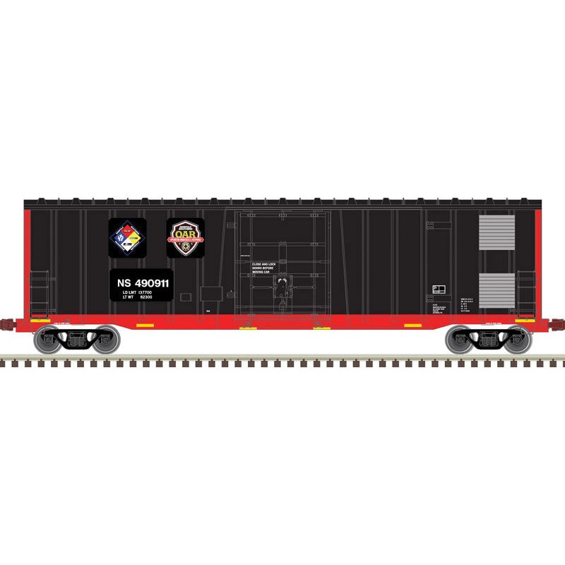 Atlas 20006091 HO Scale 50' NSC 50' Plug Door Boxcar Norfolk Southern NS 490411